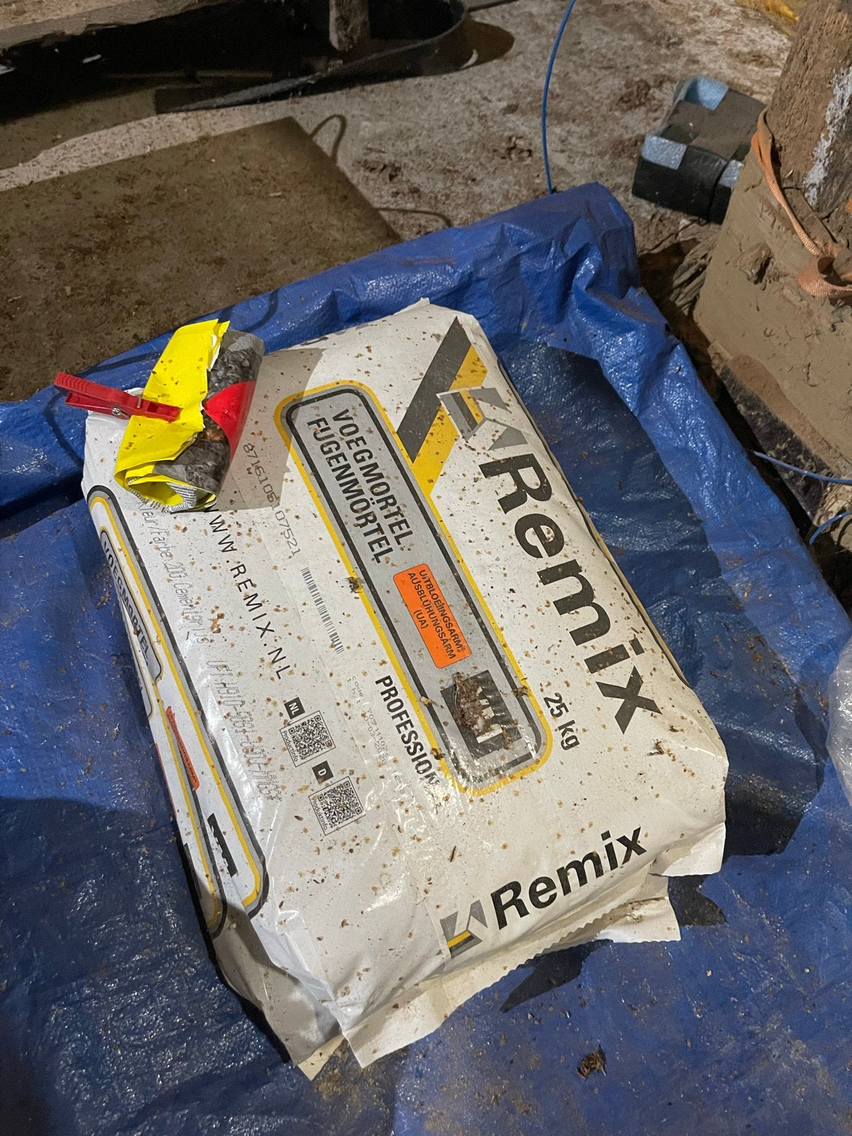 Gratis: Voegmortel, cement en zand - Ophalen in Rhede, Ophalen of Verzenden, Nieuw