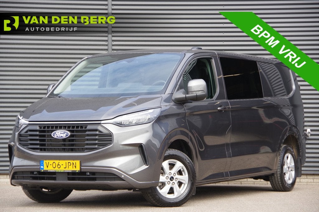 Ford Transit Custom 300 2.0 TDCI L2 Limited DC-5P, LED, KEYL, Auto's, Bestelauto's, Bedrijf, Te koop, ABS, Achteruitrijcamera