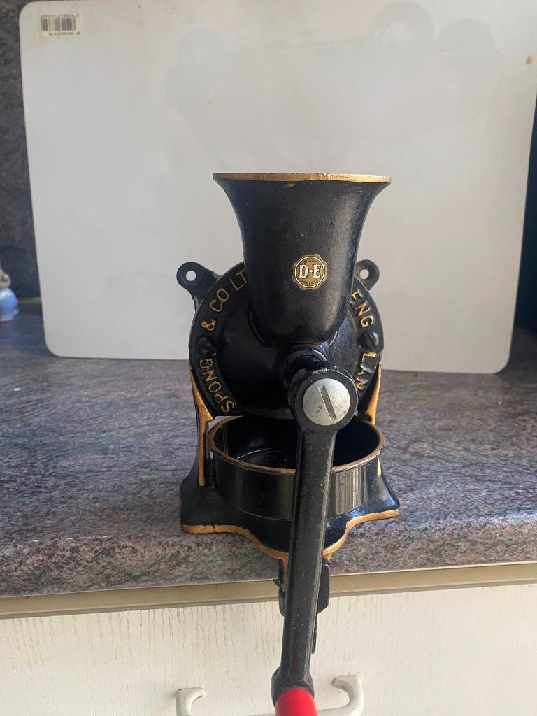 Antieke Gietijzeren Koffiemolen, Antiek en Kunst, Ophalen of Verzenden