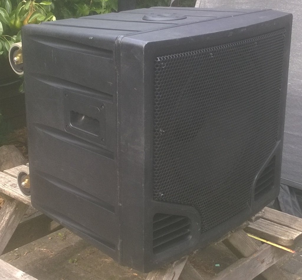 Luidspreker sub 18 inch 500 Watt, actief, Gebruikt, Subwoofer, Devine, Ophalen of Verzenden