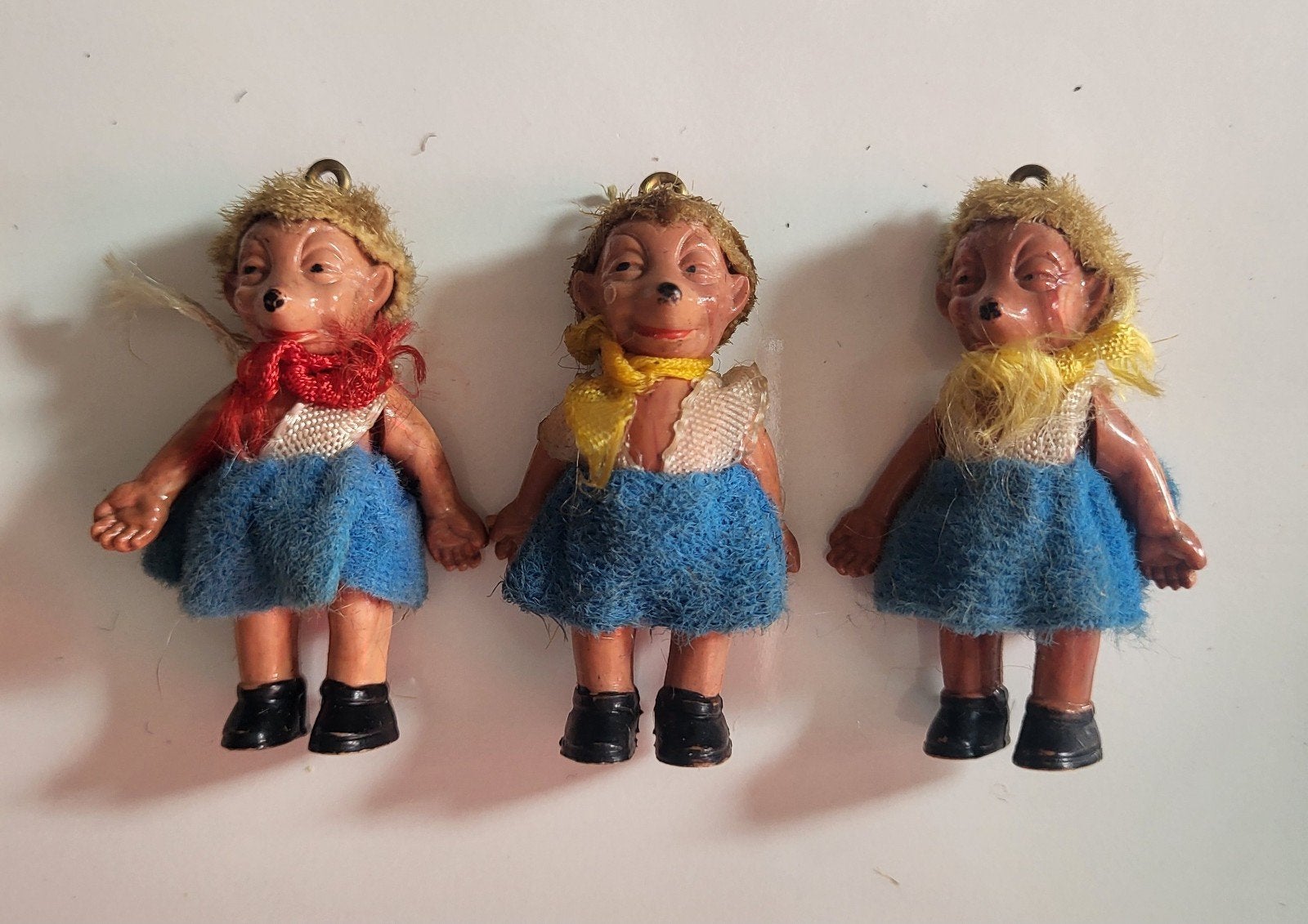 Te koop drie vintage Mecki Egel poppetjes, Ophalen of Verzenden, Gebruikt