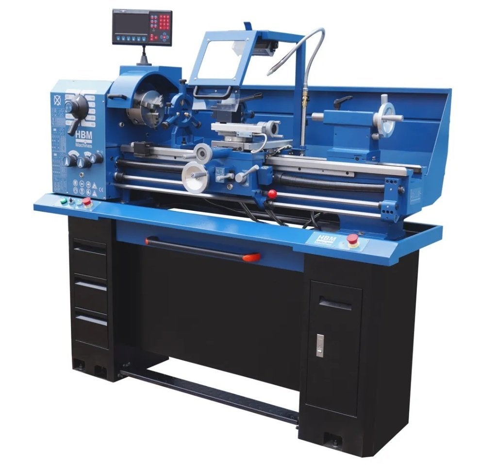 HBM 330 x 1000 DRO Metaaldraaibank - 400 Volt - 1,5 KW, Ophalen, Zo goed als nieuw, Metaaldraaibank, 500 tot 1000 mm