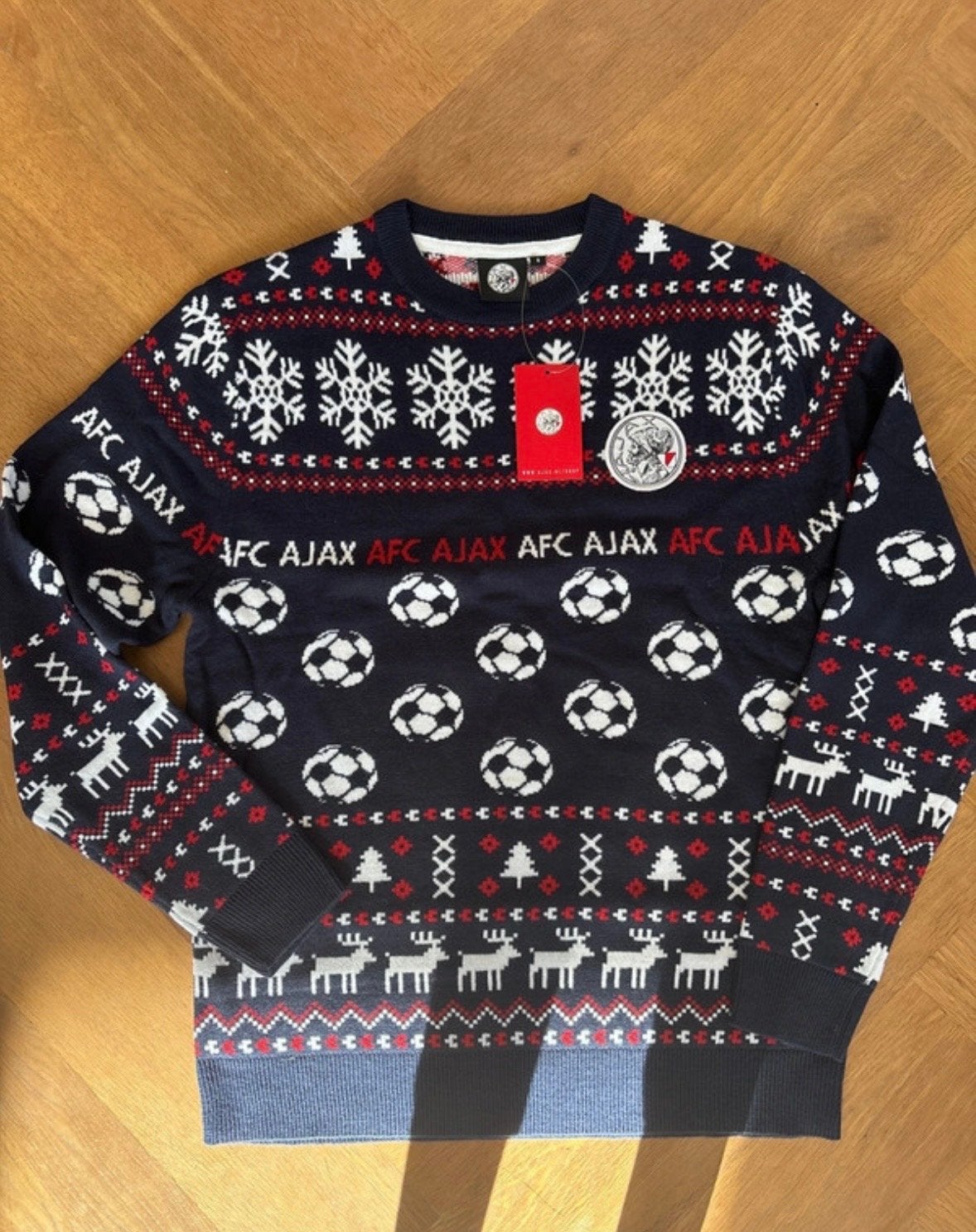 Ajax Kersttrui - maat S - NIEUW met prijskaartje, Maat S, Ophalen of Verzenden, Nieuw, Overige typen