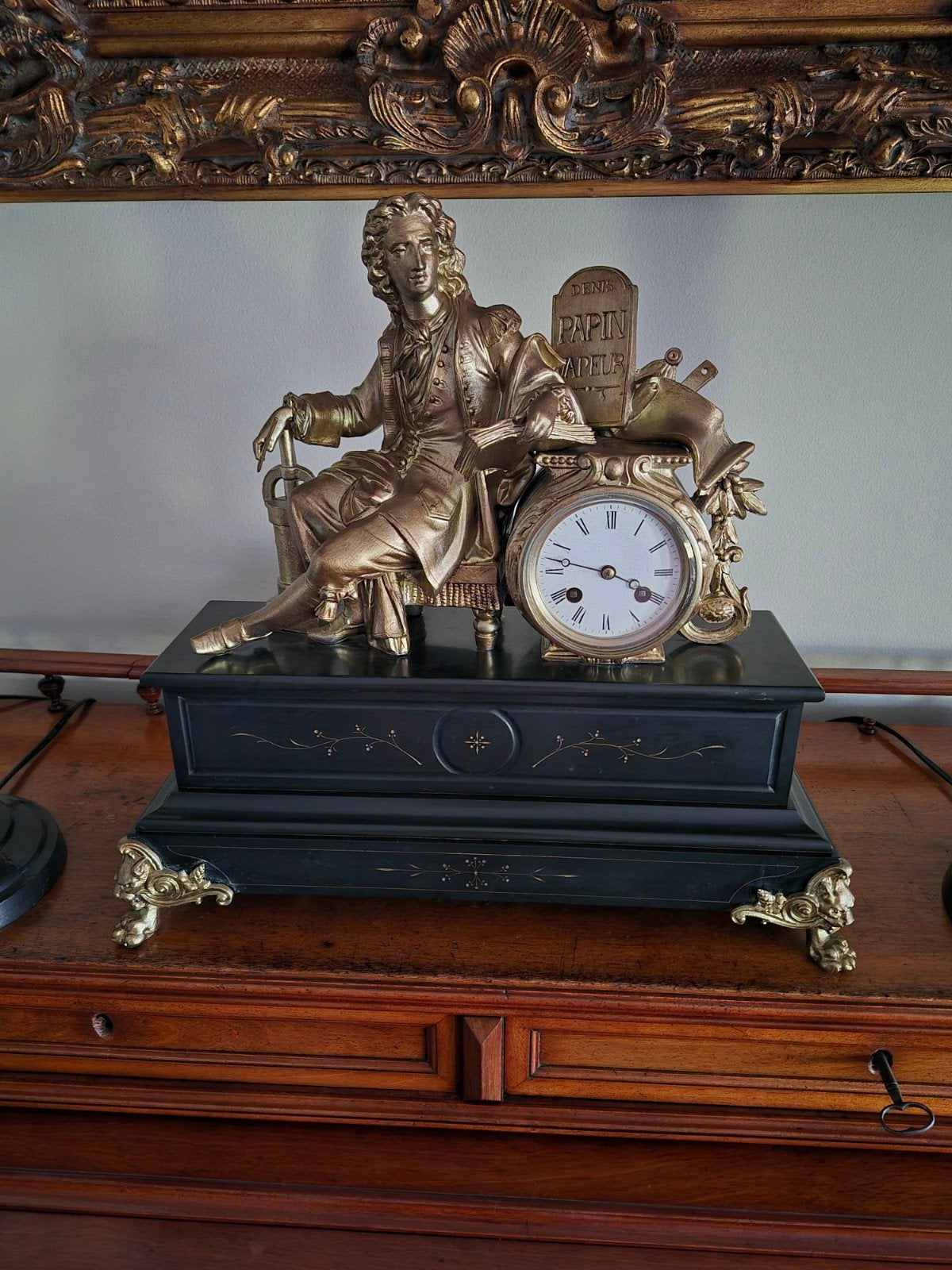antieke pendule, Ophalen