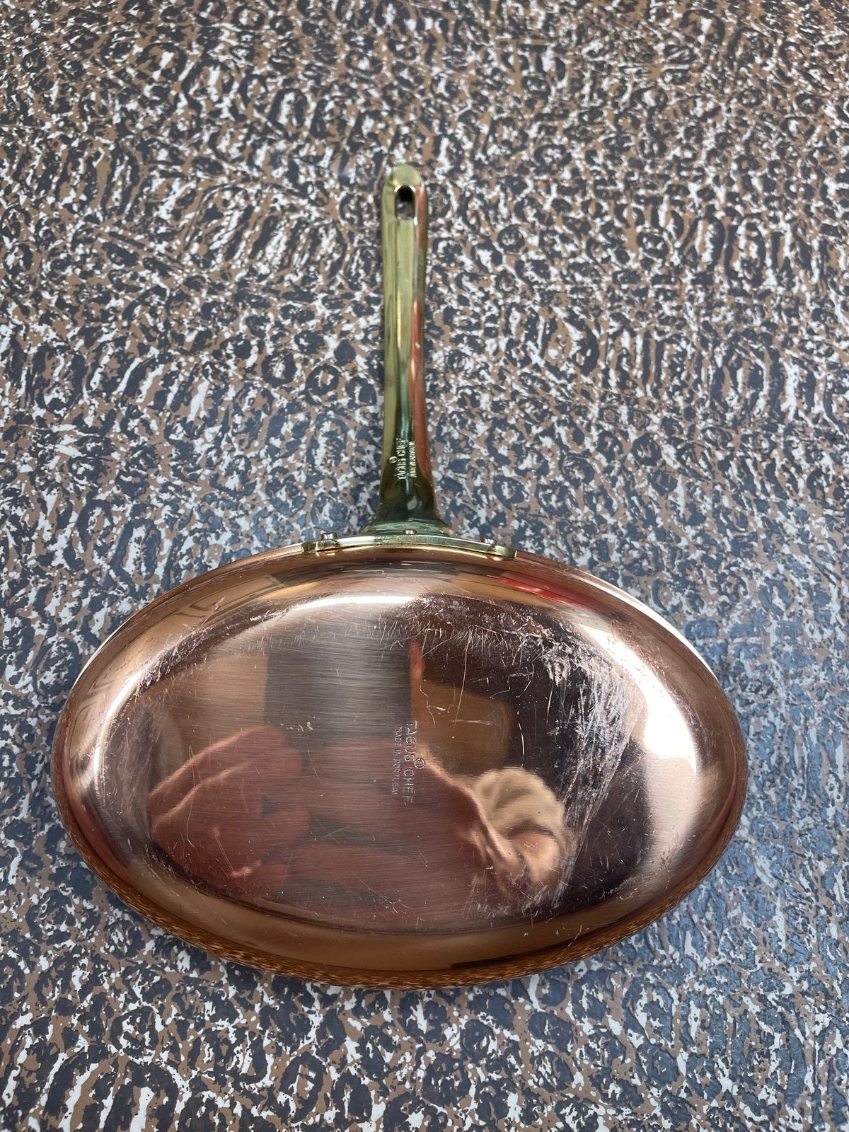Koperen vispan Tagus chef - Vintage, Ophalen of Verzenden, Sauteerpan, Overige merken, Koper