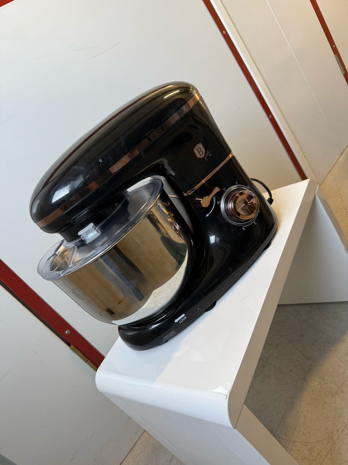 Berlinger Haus keukenmachine – zwart/roségoud – met RVS kom, 4 liter of meer, Ophalen of Verzenden, Zo goed als nieuw, 3 snelheden of meer