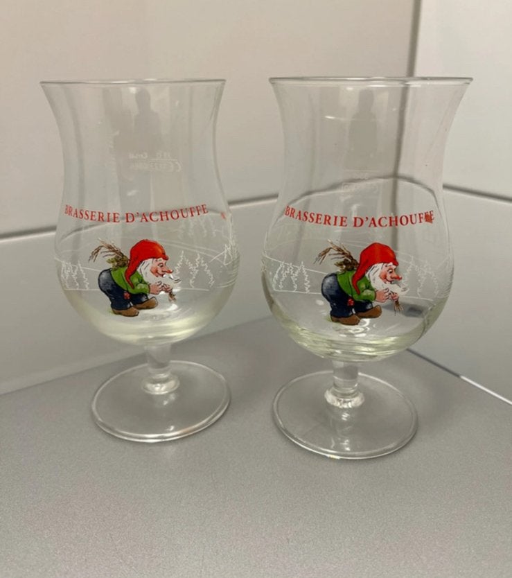 La Chouffe bierglazen, Ophalen of Verzenden, Zo goed als nieuw, Glas of Glazen, Overige merken