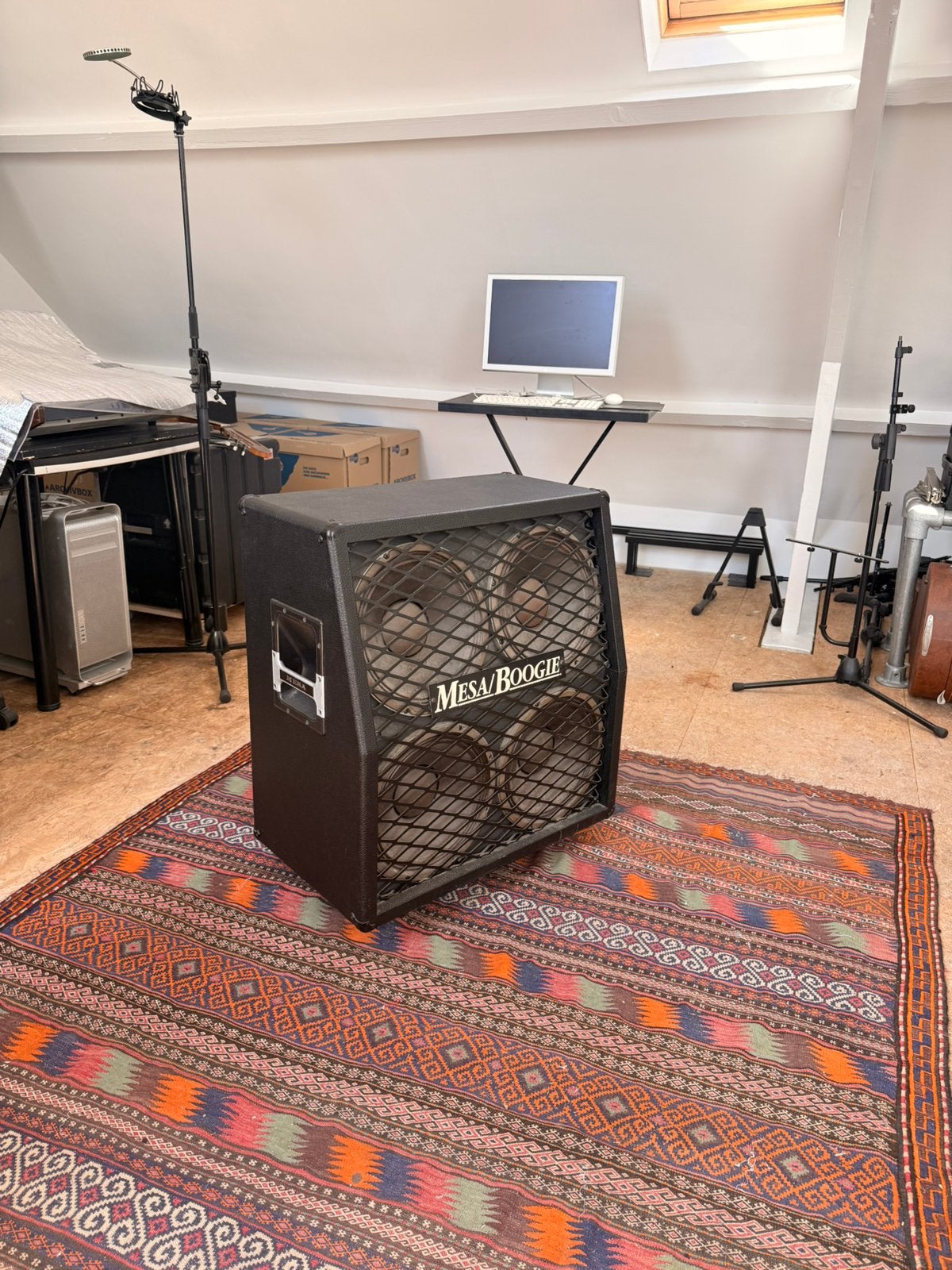 Originele Vintage Mesa Boogie 4x12 Half-Back Cabinet, Gebruikt, Overige typen, Ophalen, 150 watt of meer