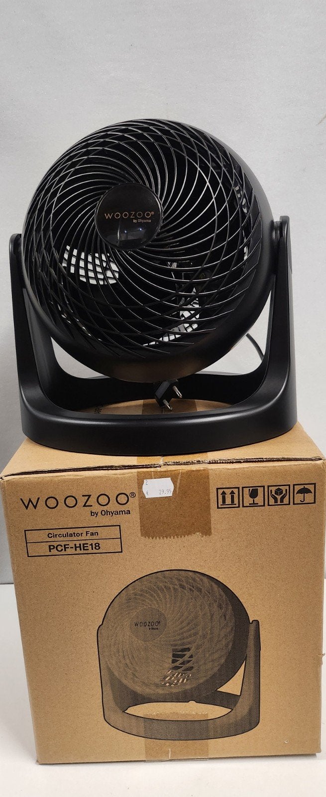 Woozoo geruisloze ventilator 30/30 cm nieuw!, Carolina's Outlet, Carolinasoutlet@hotmail.com, Nieuw, Ophalen of Verzenden