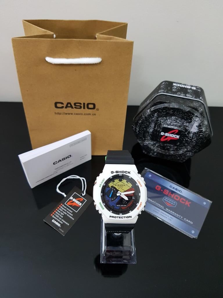 G-Shock GA-210‪0RC-1A, Ophalen of Verzenden, Nieuw, Wit, Casio G-Shock