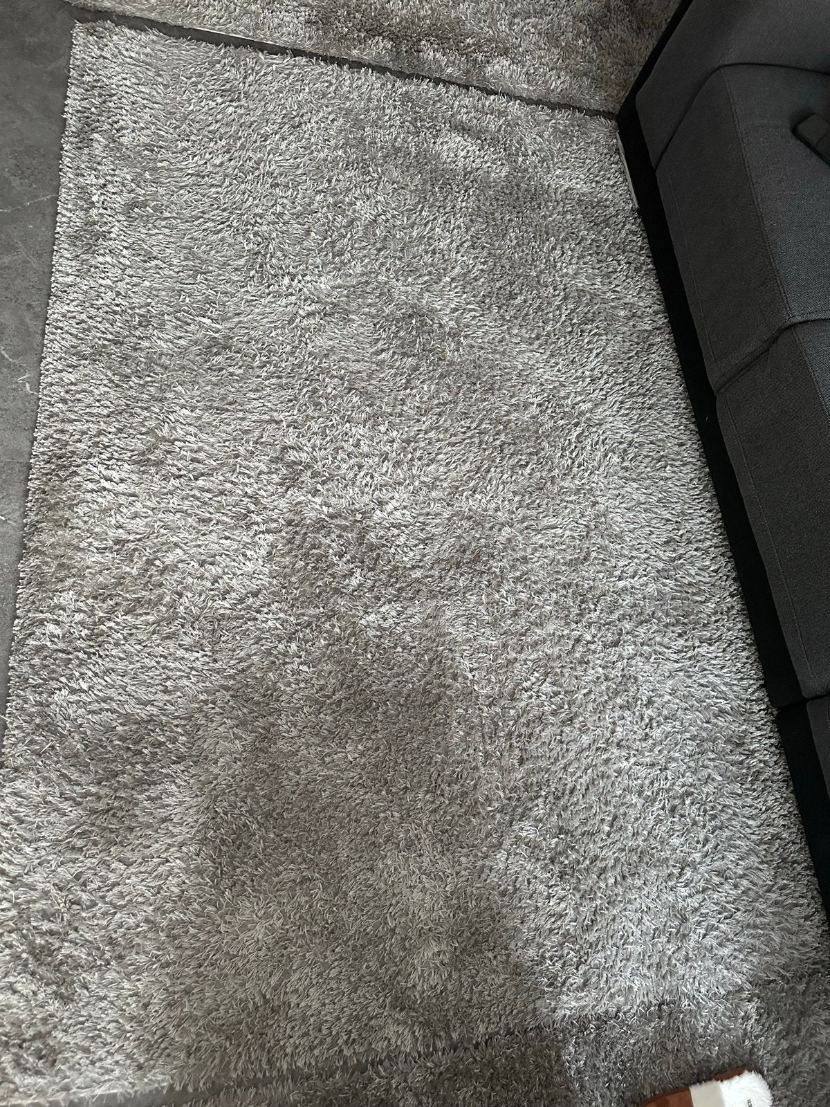 Grijs Vloerkleed BIRK 140x200, Ophalen, 100 tot 150 cm, Zo goed als nieuw, 150 tot 200 cm