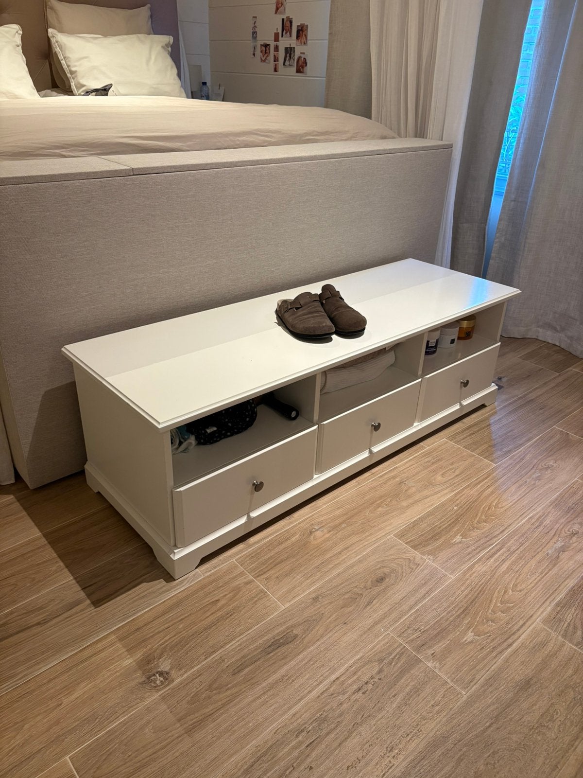 Ikea tv meubel dressoir bankje wit, Ophalen, Gebruikt, 150 tot 200 cm, Minder dan 100 cm