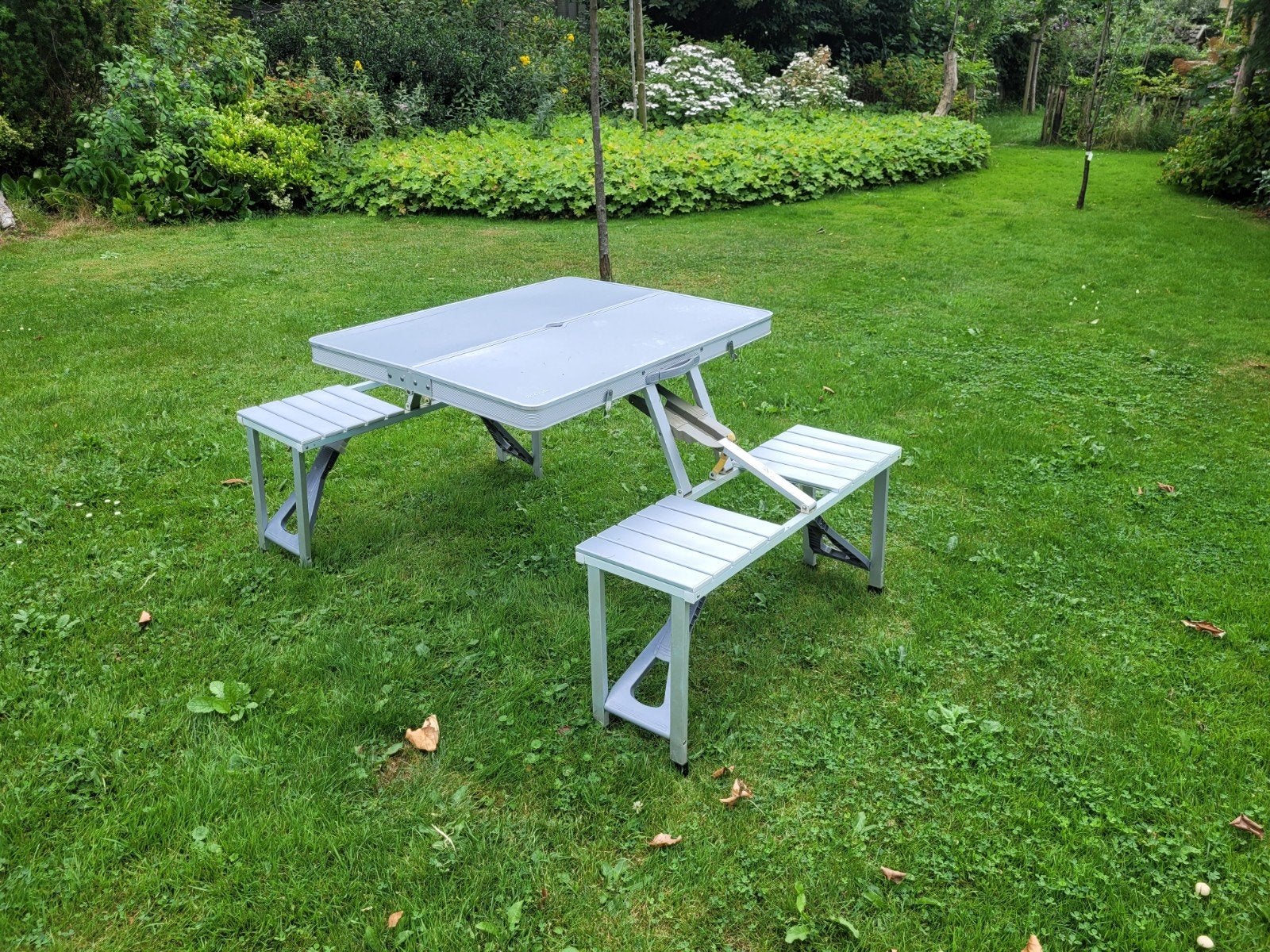 Bo Camp Campingtafel met bankjes - Compact en draagbaar, Ophalen, Gebruikt, Campingtafel