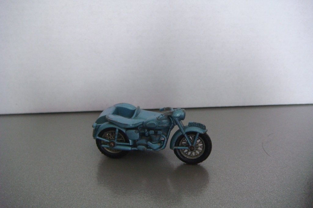 Matchbox Lesney nr. 4  Triumph met Zijspan., Ophalen of Verzenden, Zo goed als nieuw, Motor