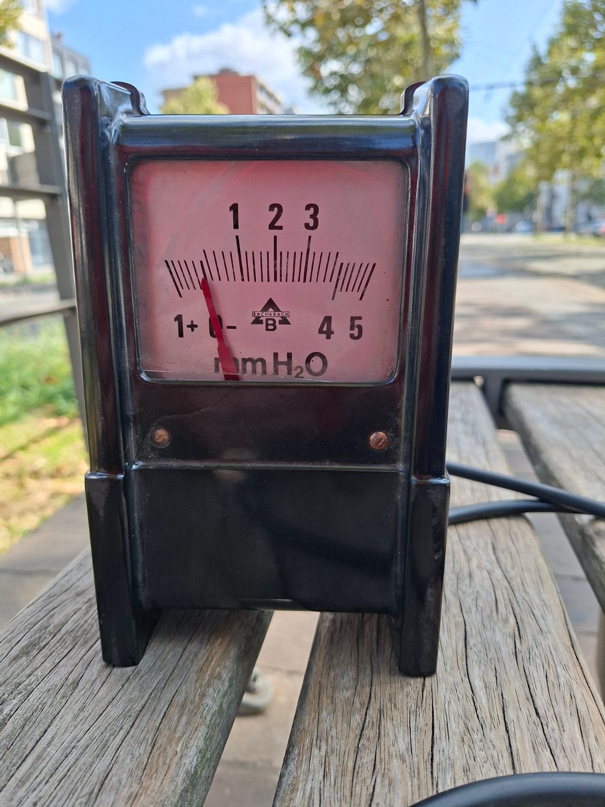 Vintage Bacharach mzf draft gauge-Drukmeter - Werkt Goed, Ophalen of Verzenden
