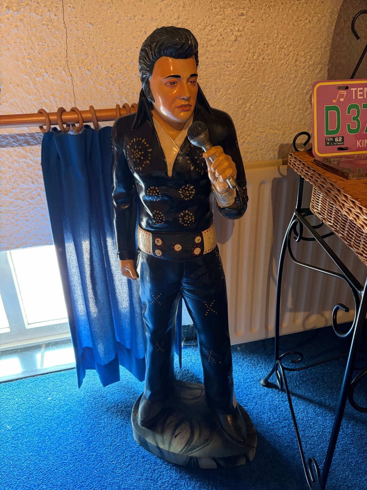 Grote Elvis Presley beeld - 100cm hoog, Ophalen, Gebruikt, Mens