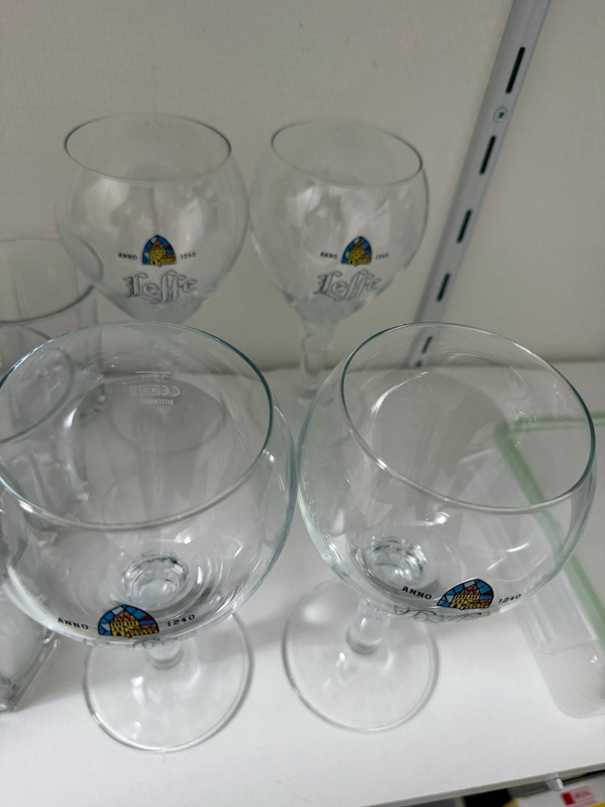 Leffe bierglazen - Set van 4, Ophalen, Zo goed als nieuw, Overige merken, Glas