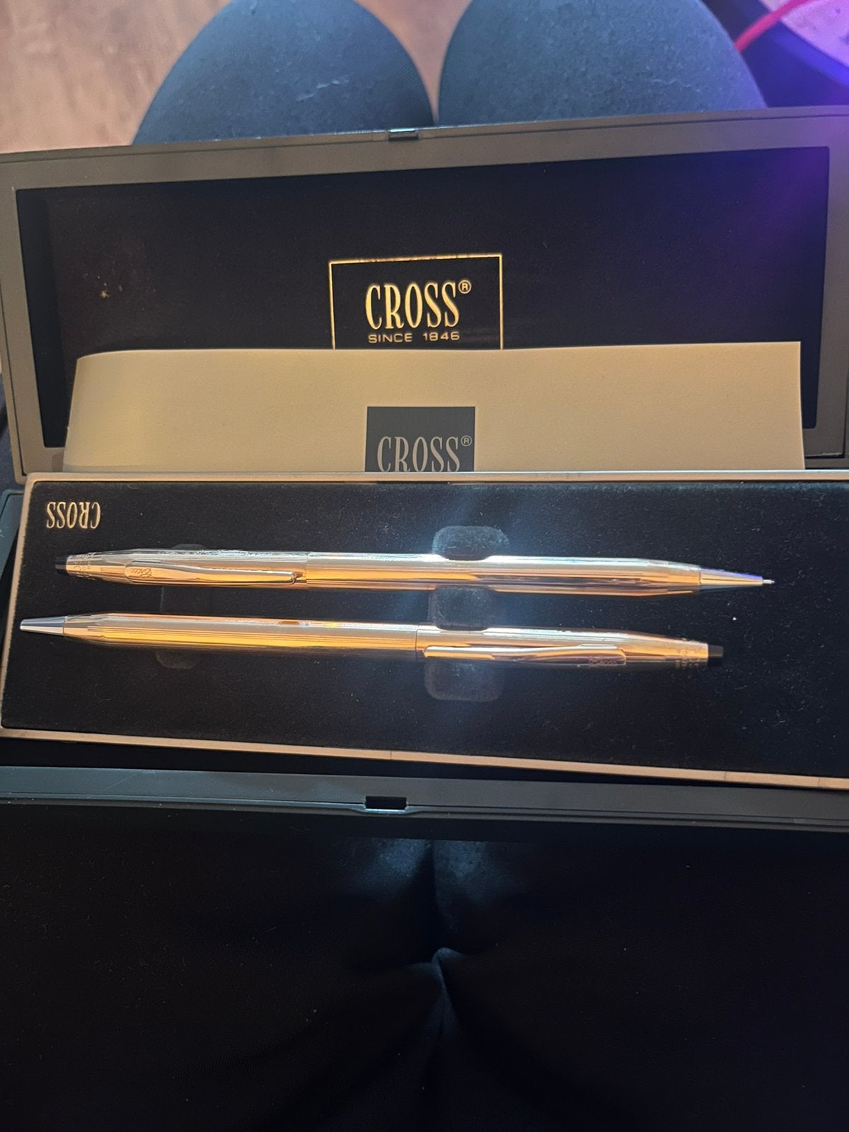 Cross Pennenset: Balpen en Vulpotlood in Geschenkdoos, Pennenset, Cross, Met doosje, Ophalen of Verzenden