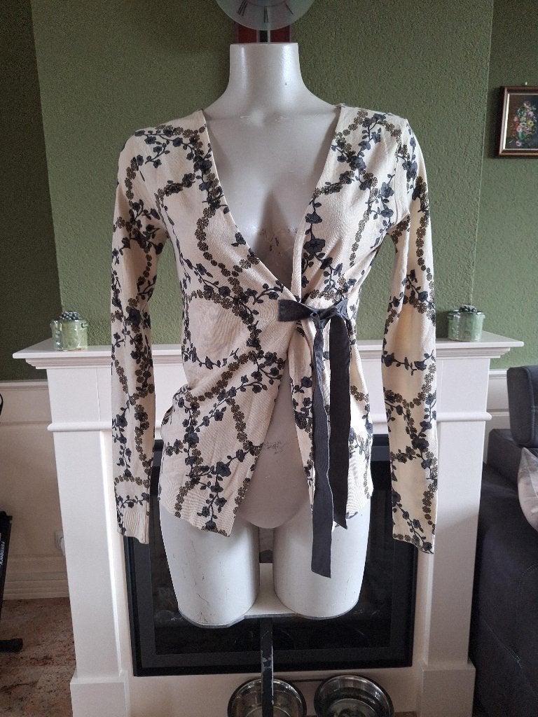 Twin Set Simona Barbieri wikkel vest crème s 36, Kleding | Dames, Twinset, Verzenden, Zo goed als nieuw, Maat 36 (S)