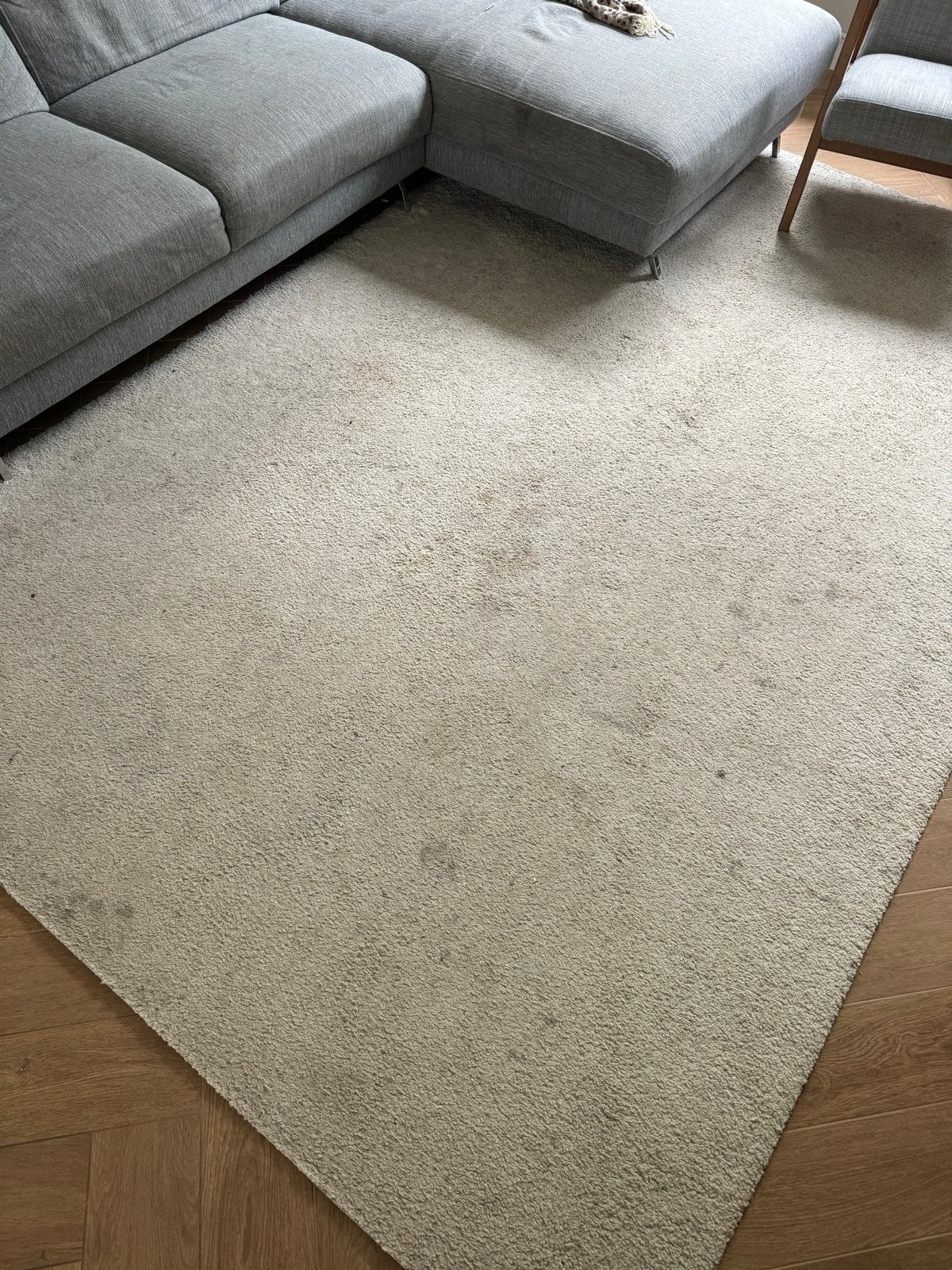 IKEA STOENSE Vloerkleed - Crème/Beige (200x300 cm), Huis en Inrichting, Ophalen, Gebruikt, 200 cm of meer, Crème