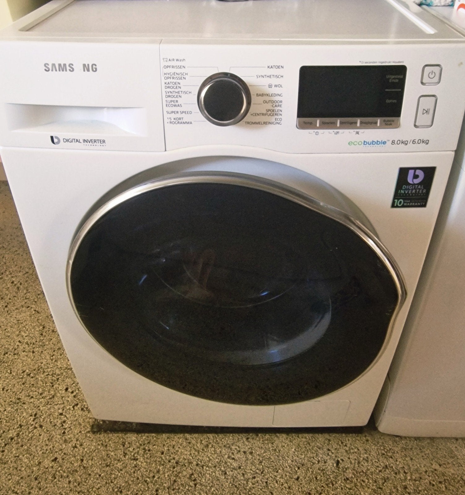 Samsung Ecobubble Wasmachine 8 kg Digital Inverter, 1200 tot 1600 toeren, Gebruikt, 8 tot 10 kg, Ophalen of Verzenden