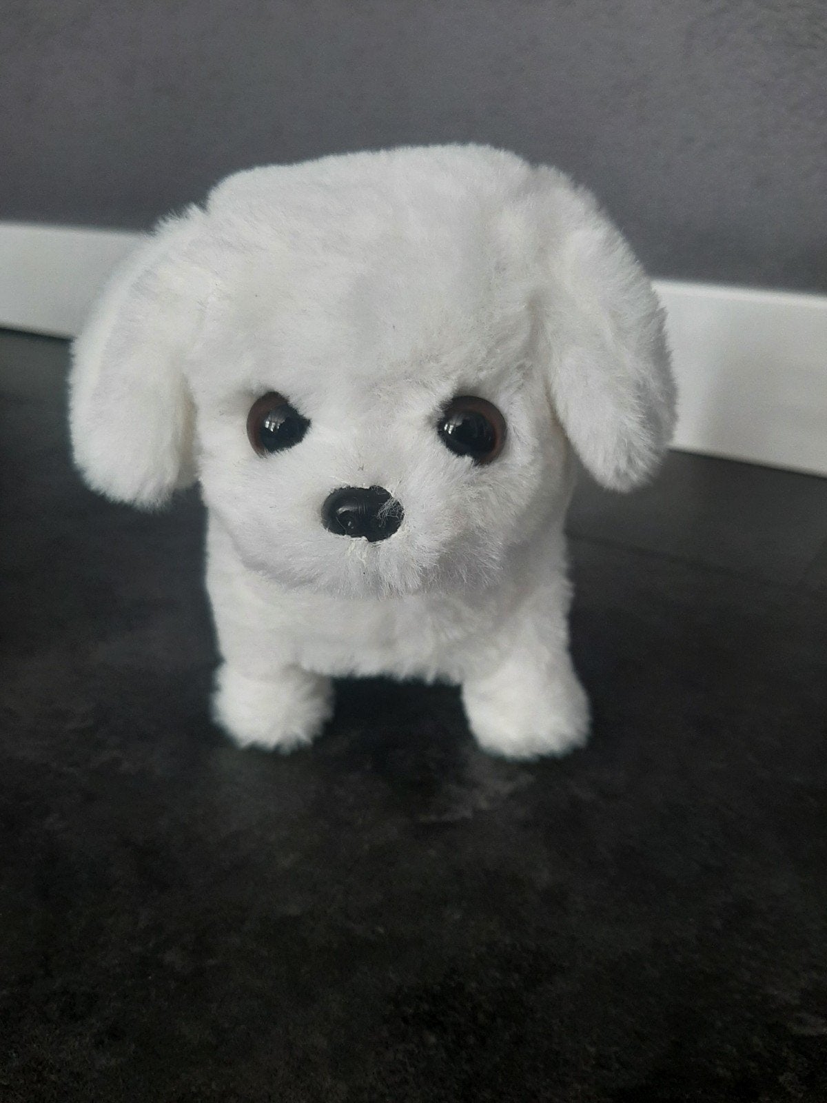 Schattige witte pluche hond - Zo goed als nieuw, Kinderen en Baby's, Speelgoed | Knuffels en Pluche, Zo goed als nieuw, Middelgroot (20 tot 80 cm)