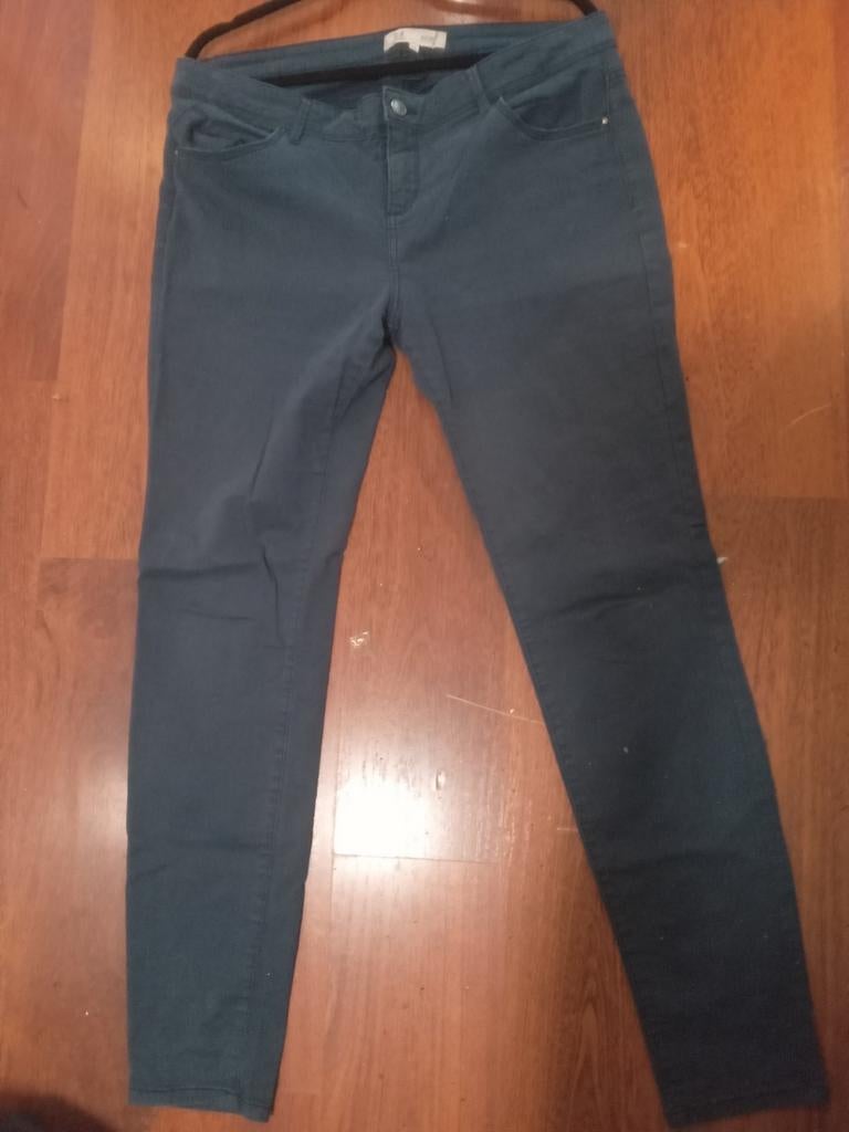 Blauwe broek recht model maat 44, Ophalen of Verzenden, Zo goed als nieuw, Blauw, W33 - W36 (confectie 42/44)