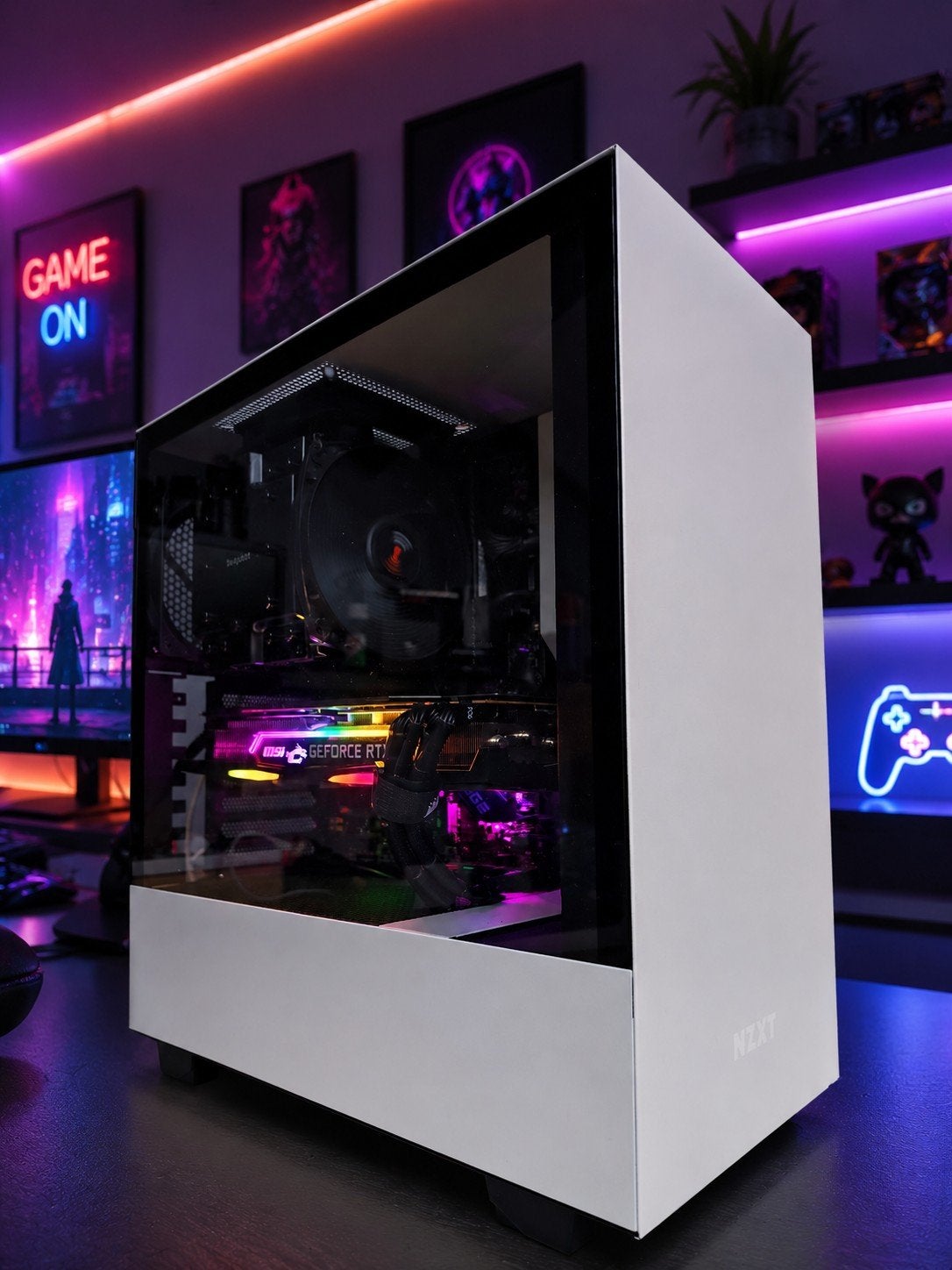 RGB GAME PC - INTEL I7 - RTX 2070 SUPER - 32GB - 1TB - WIN11, Computers en Software, Desktop Pc's, Zo goed als nieuw, 4 Ghz of meer