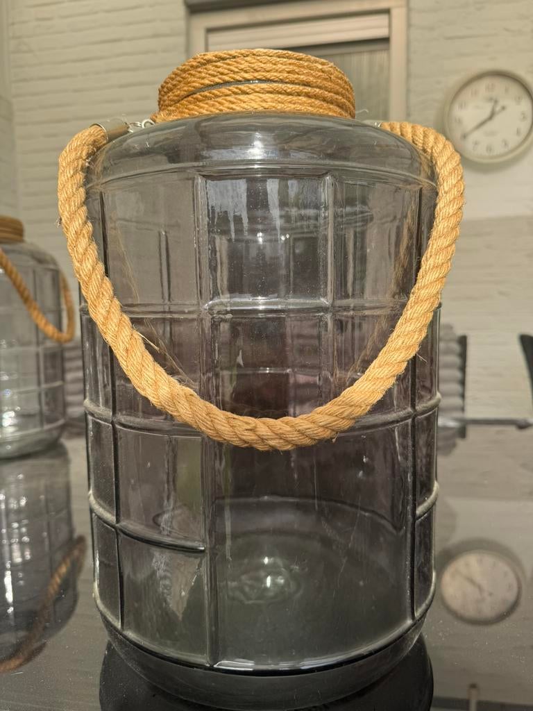 Grote glazen huis/tuin decoratie windlichten, Ophalen of Verzenden, Zo goed als nieuw, Overige materialen, 25 tot 50 cm