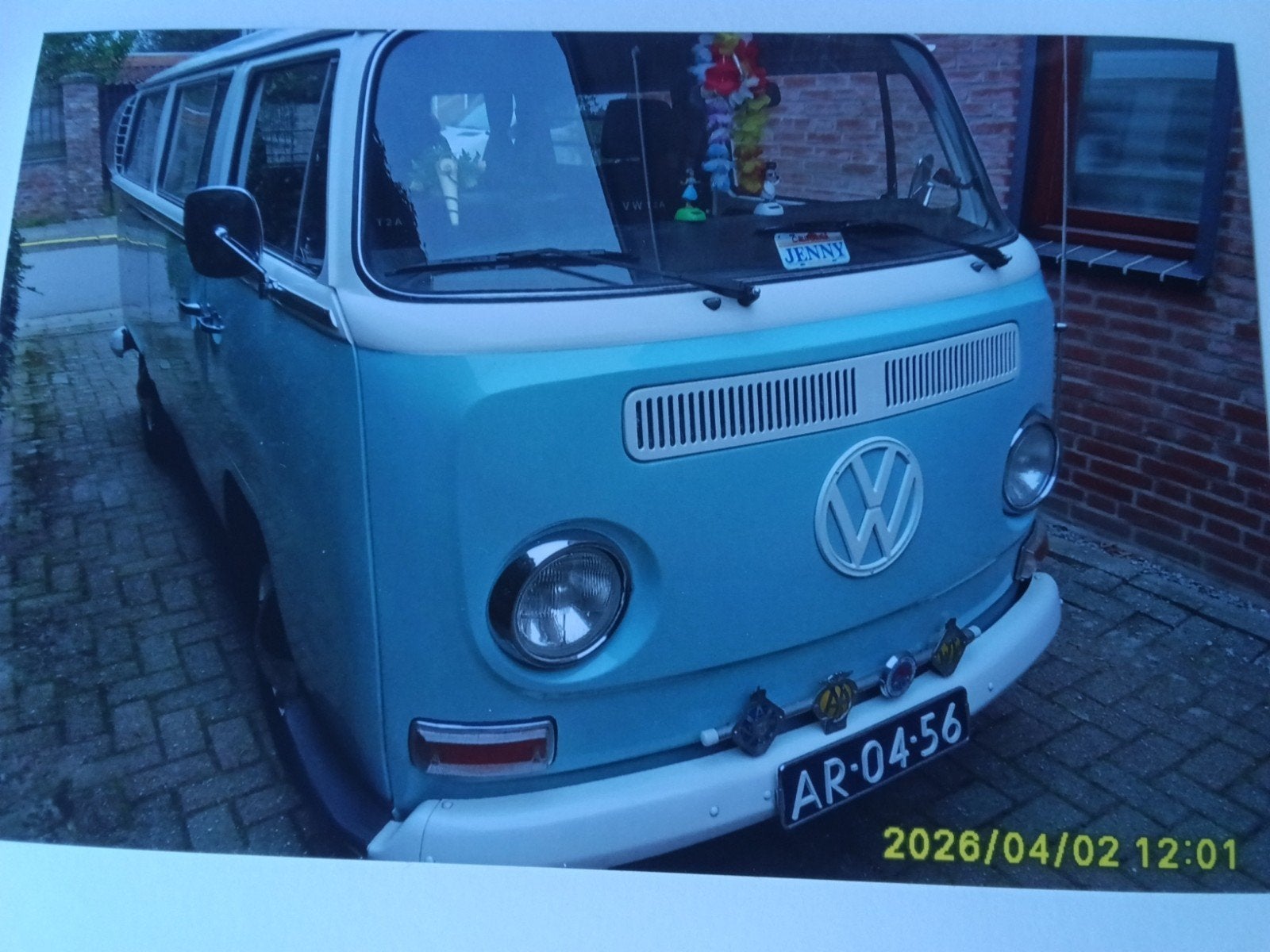 Volkswagen Transporter 1968 blauw wit, Auto's, 46 pk, Overige carrosserieën, 635 kg, Particulier