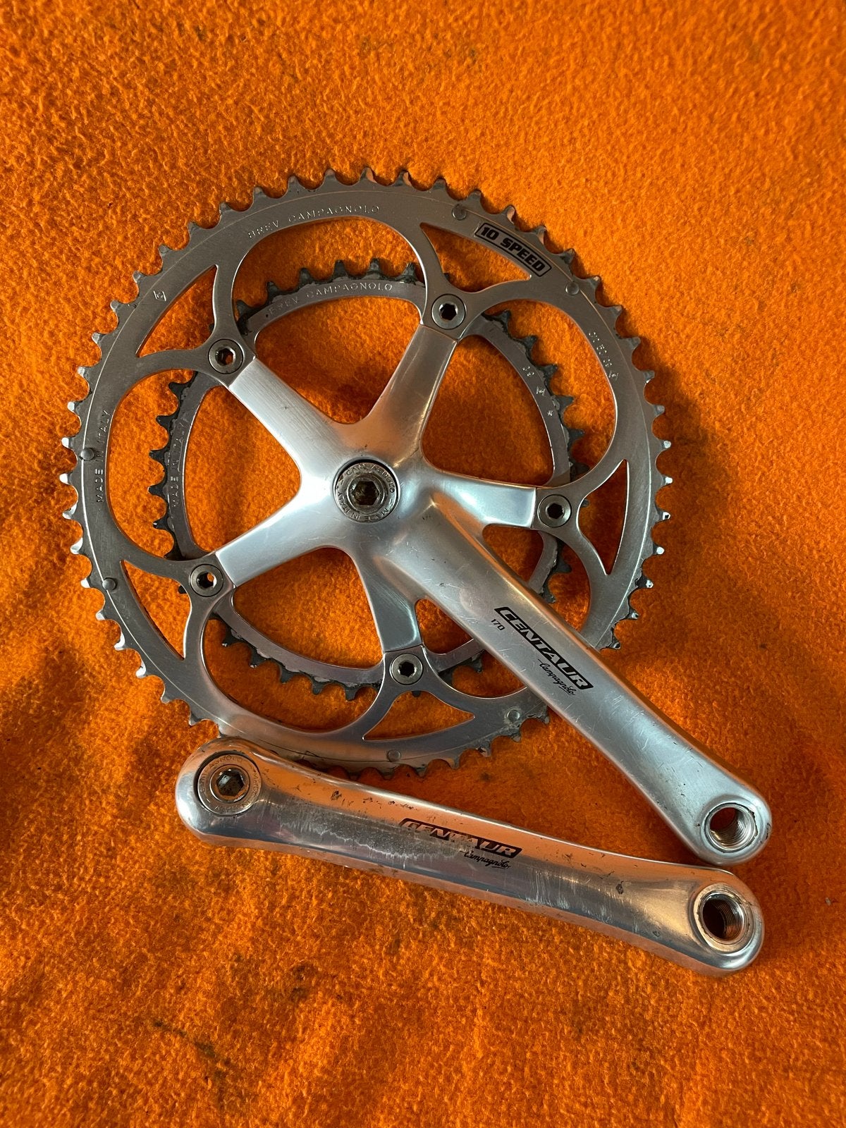 Campagnolo Centaur 10 Speed Crankstel 170mm 53/39T, Fietsen en Brommers, Fietsonderdelen, Crankstel of Pedalen, Gebruikt, Verzenden