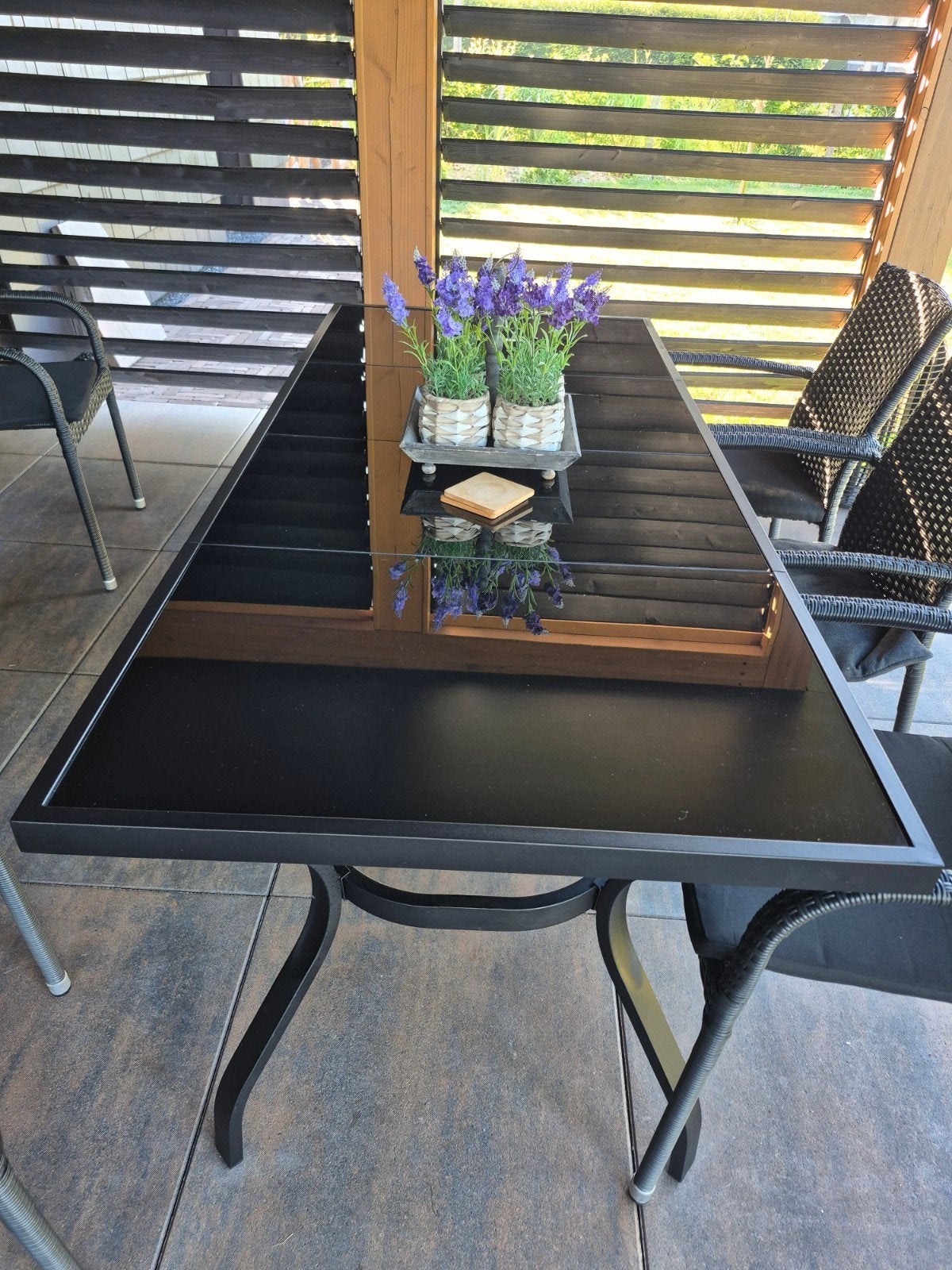 Mooie moderne tuintafel, Ophalen, Nieuw, Rechthoekig, Metaal