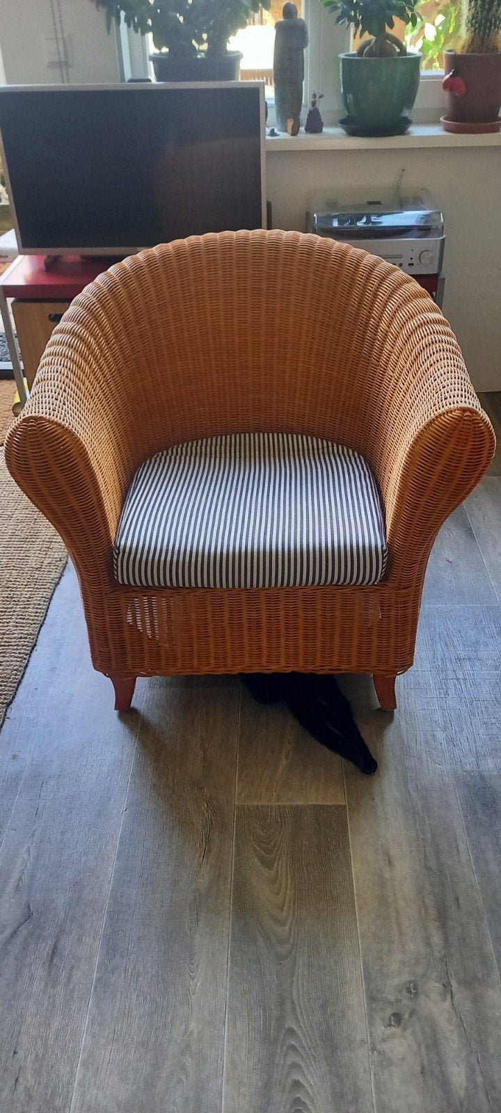 Leuke rotan stoel gratis af te halen, Huis en Inrichting, Fauteuils, Ophalen, 75 tot 100 cm, 50 tot 75 cm
