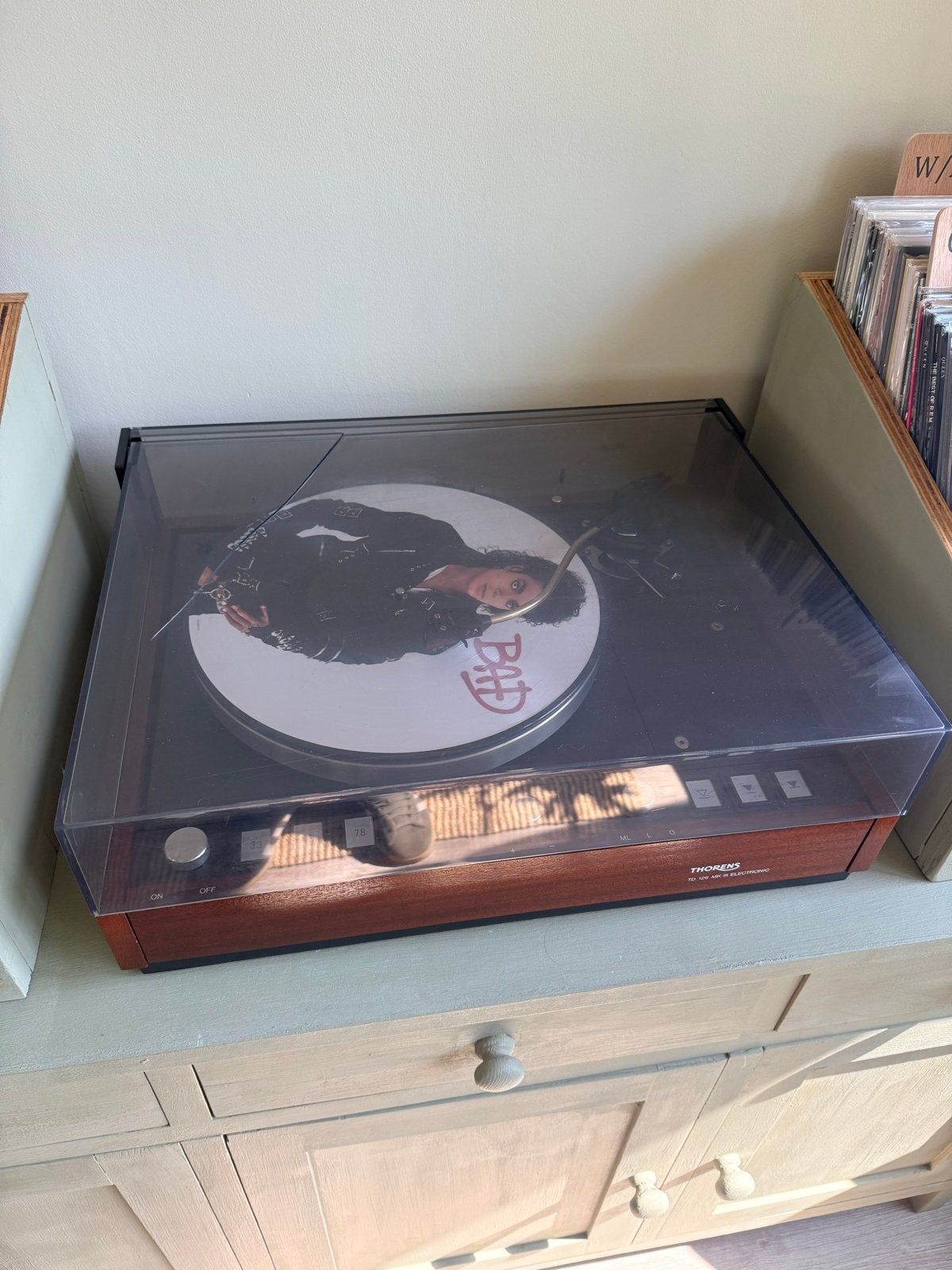 Stofkap Thorens TD 126 (met scheur), Ophalen of Verzenden, Gebruikt, Platenspeler-onderdeel, Thorens