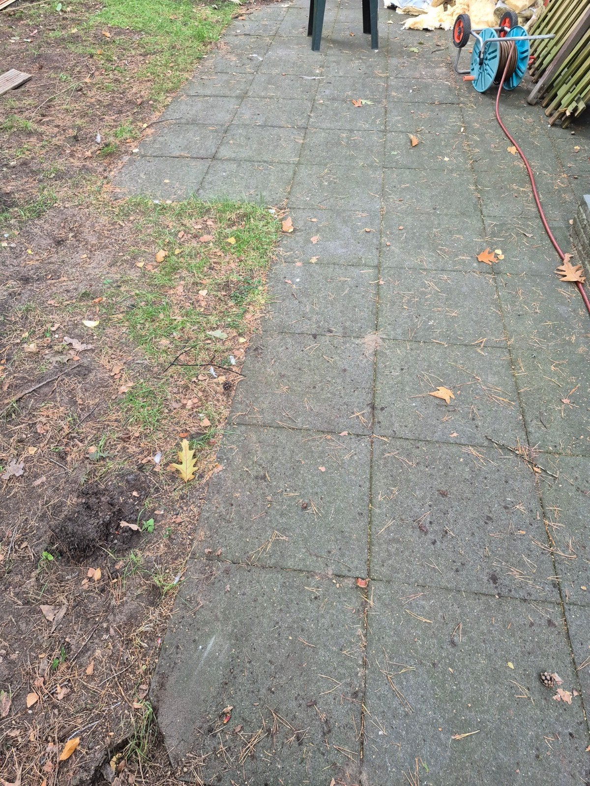 120 stuks terrastegels 50 x 50 cm, Tuin en Terras, Ophalen, Gebruikt, 10 m² of meer, Beton