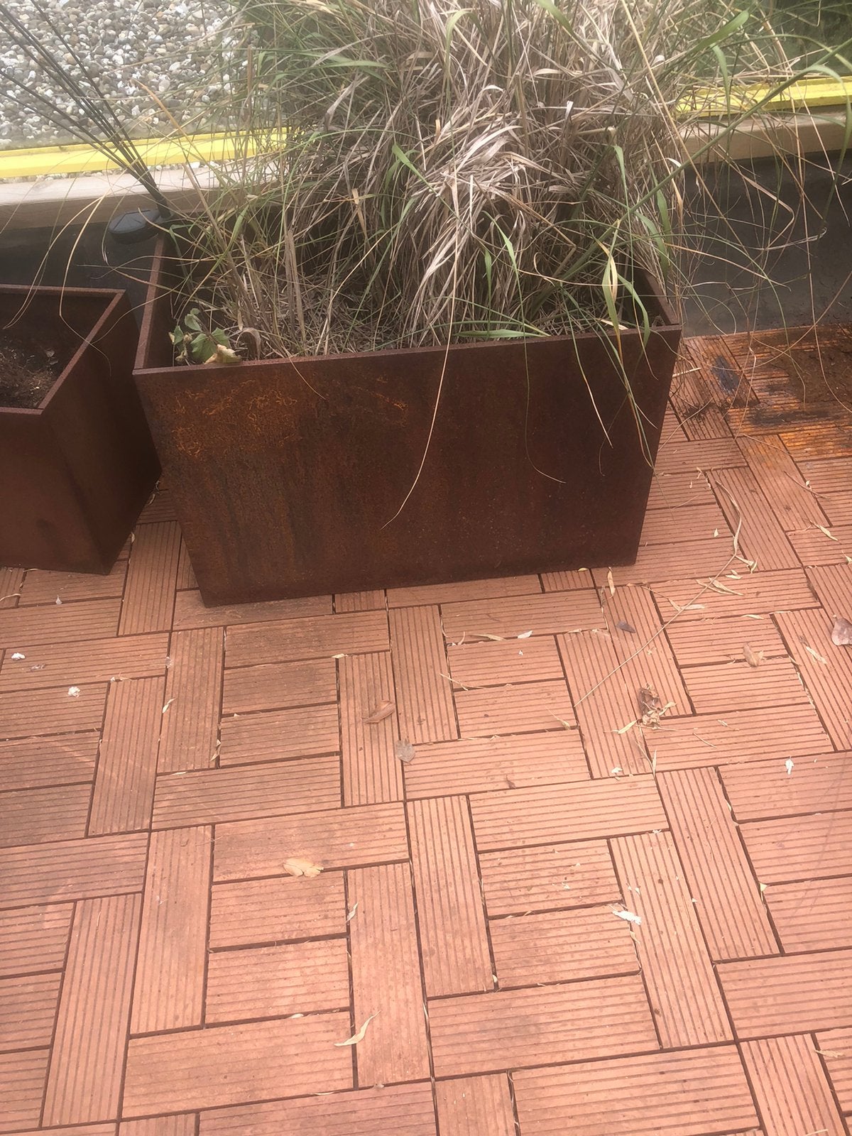 Corten stalen plantenbak, Tuin en Terras, Bloembakken en Plantenbakken, Ophalen, Gebruikt, Minder dan 30 cm, Balkon