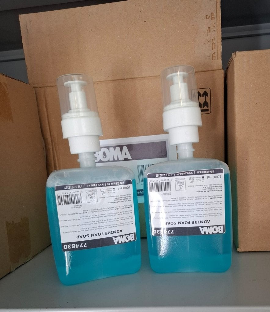 KOOPIE!! 30 st: BOMA Admire Foam Soap - 1000 ml (Nieuw) ZEEP, Ophalen of Verzenden, Nieuw, Bad & Douche