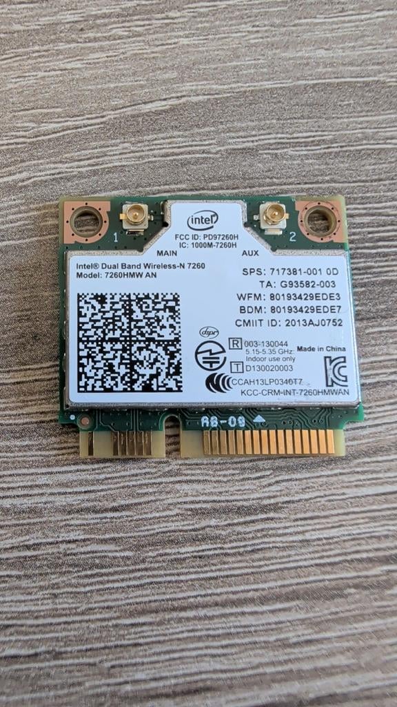 Intel Dual Band Wireless-N 7260 HMW AN WiFi Kaart, Ophalen of Verzenden