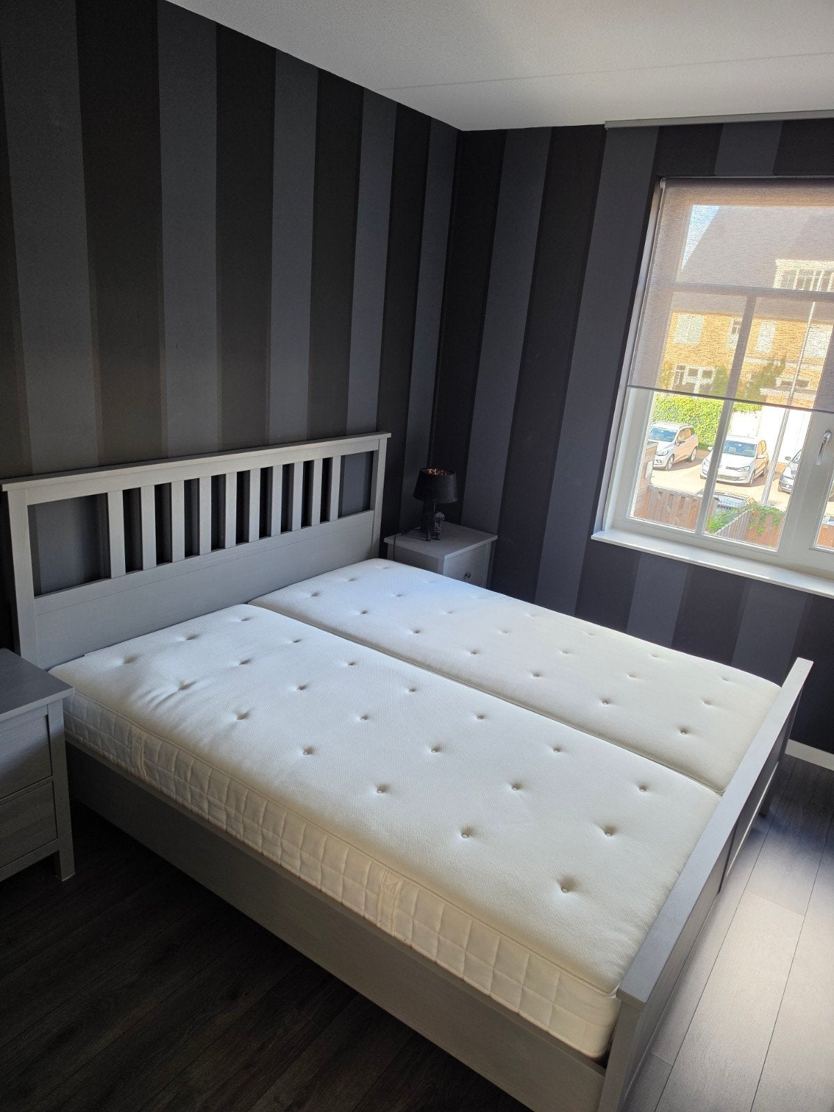 IKEA Hemnes Bedframe 180x200cm incl. lattenbodems., Huis en Inrichting, Ophalen, Gebruikt, Tweepersoons, 180 cm