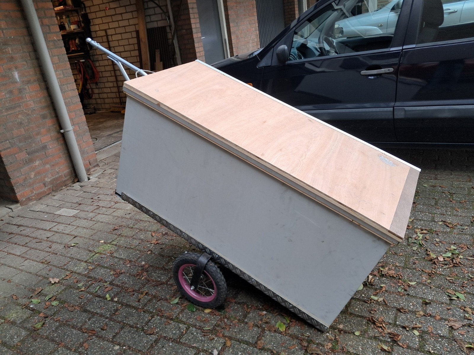 Stevige Viskar / Fietskar met Afsluitbare Kist, Ophalen of Verzenden