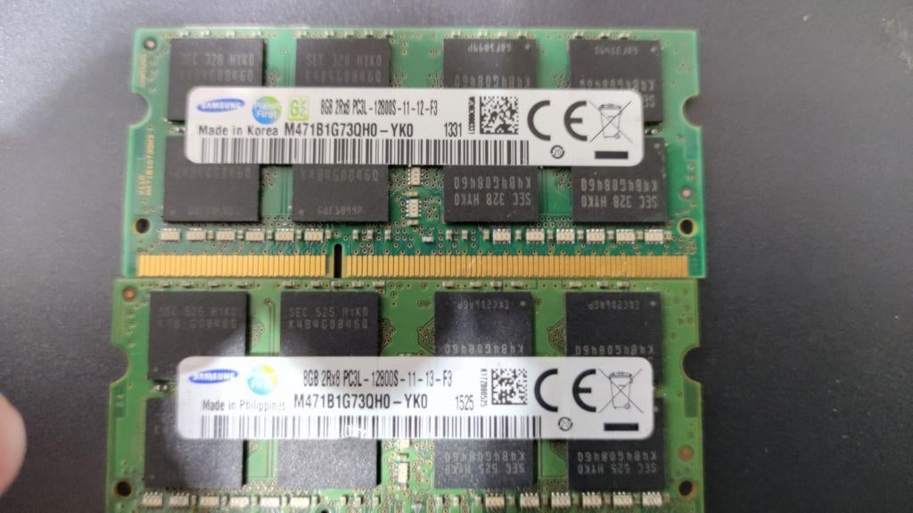 Samsumg Sodimm geheugen ddr3.  2x8gb, Computers en Software, RAM geheugen, Ophalen of Verzenden, DDR3, Laptop, 16 GB