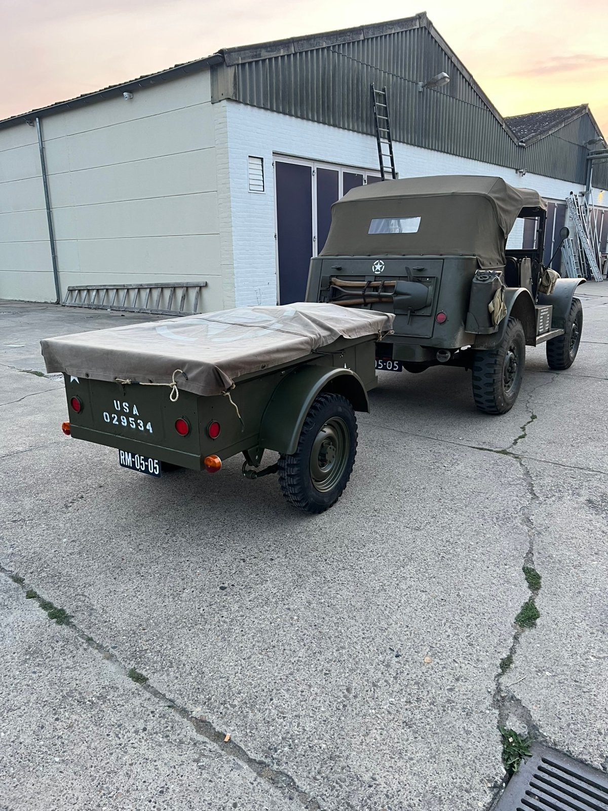 Jeep trailer dodge wc, Ophalen, Landmacht, Amerika