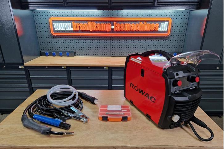 Rowac mig 200p DUBBEL PULSE! Kraaijkamp-lasmachines GARANTIE, Doe-het-zelf en Verbouw, Gereedschap | Lasapparaten, Rowac, Nobelweg 5, 6669 MV Dodewaard