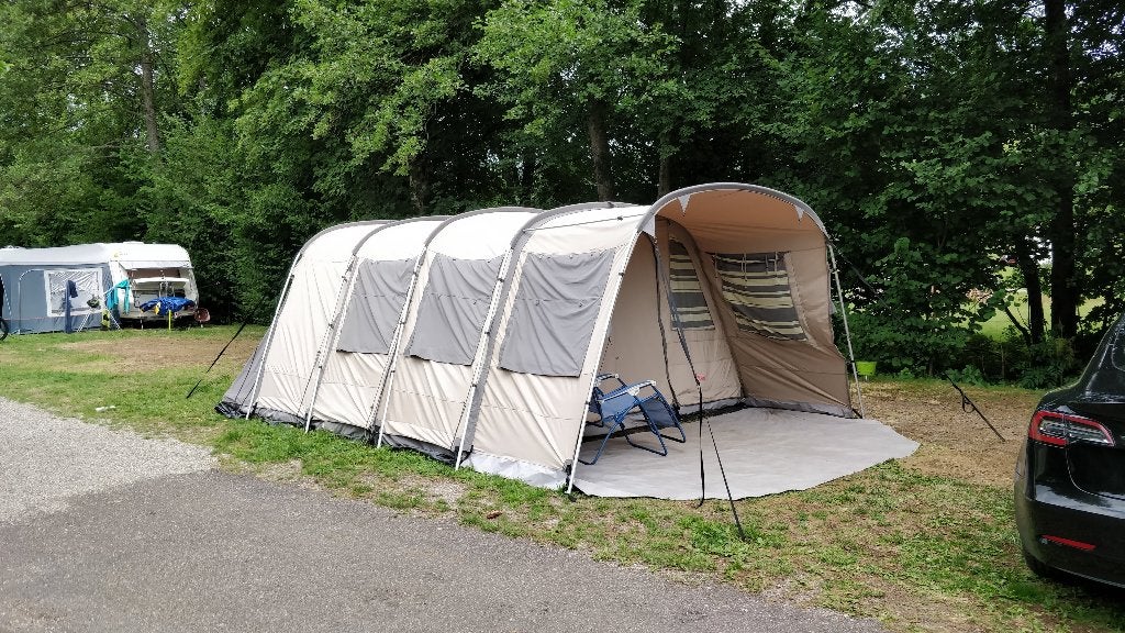 Redwood Willow 420 tunneltent 5 pers incl. luifel&vloerzeil, Caravans en Kamperen, Tenten, Ophalen, Gebruikt, Tot en met 5