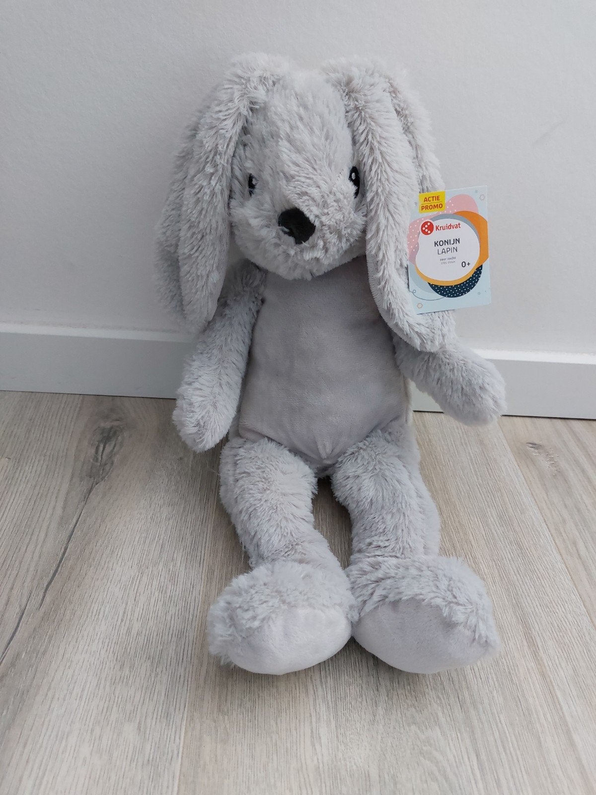 Nieuw! Knuffel Kruidvat bambino Evora konijn grijs L2257, Kinderen en Baby's, Ophalen of Verzenden, Zo goed als nieuw, Konijn
