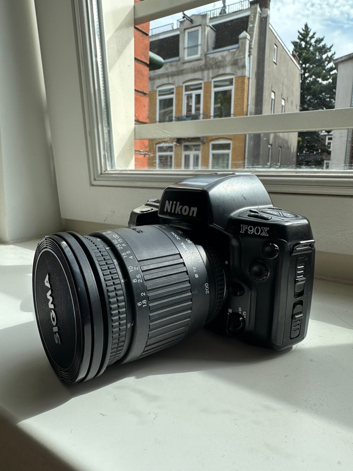 Nikon F90X body + Sigma zoom 28-200, Audio, Tv en Foto, Ophalen, Gebruikt, Nikon, Telelens
