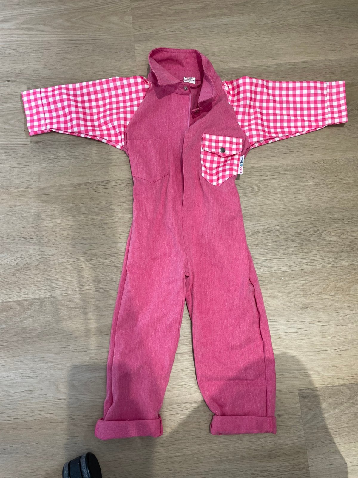 Fien en Teun overall - roze maat 92, Ophalen, Zo goed als nieuw, 104 of kleiner, Meisje