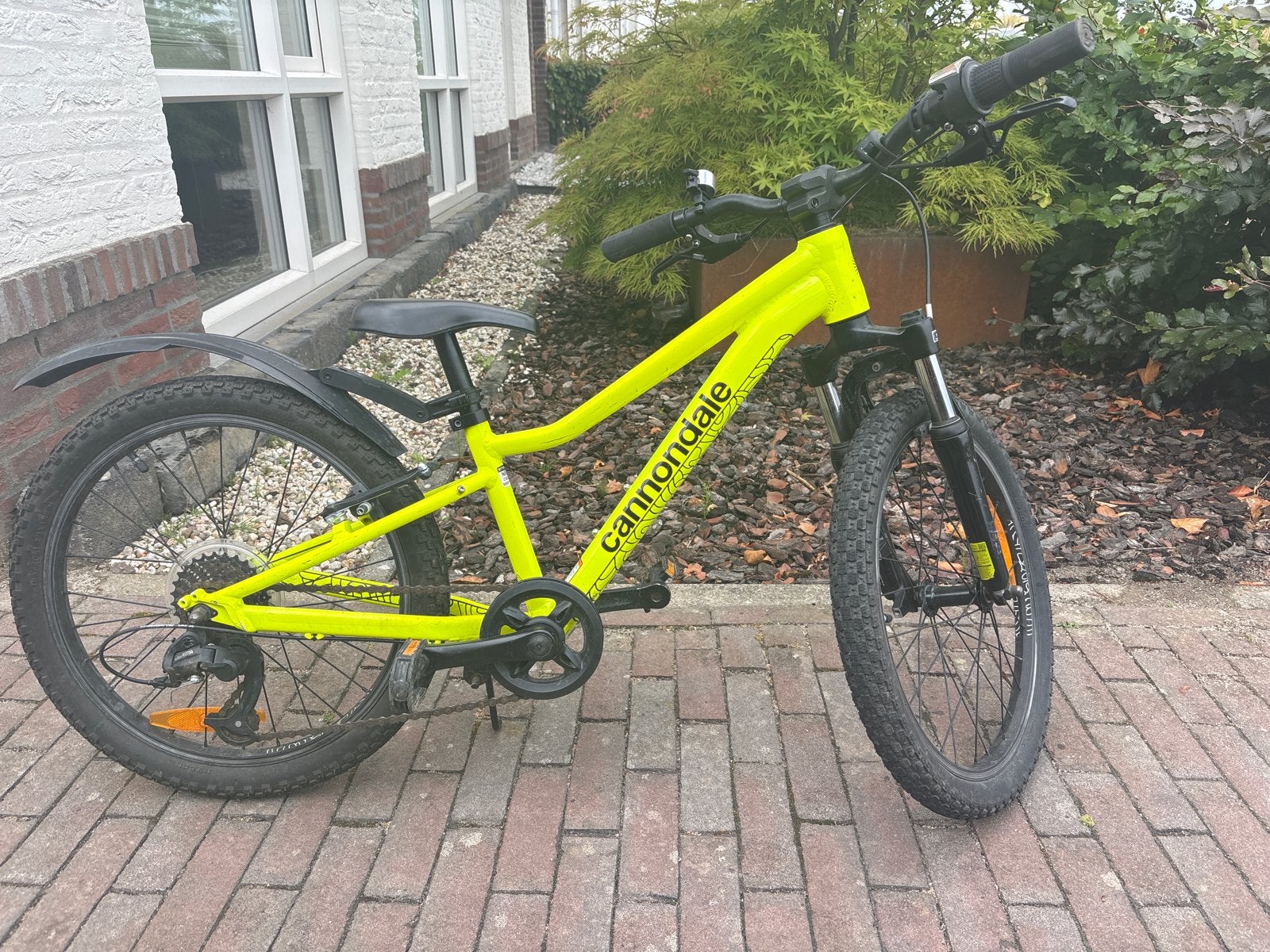 Cannondale Trail 20 inch kinderfiets - Neon Geel, Overige merken, Gebruikt, Velgrem, Versnellingen