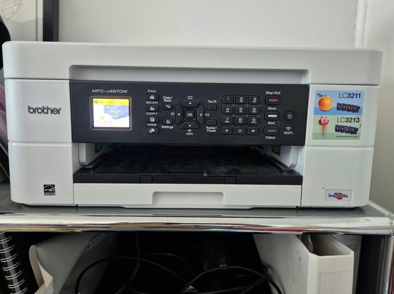 Brother MFC-J497DW all-in-one printer, wifi, scanner, Gebruikt, Brother all in one printer, Inkjetprinter, All-in-one