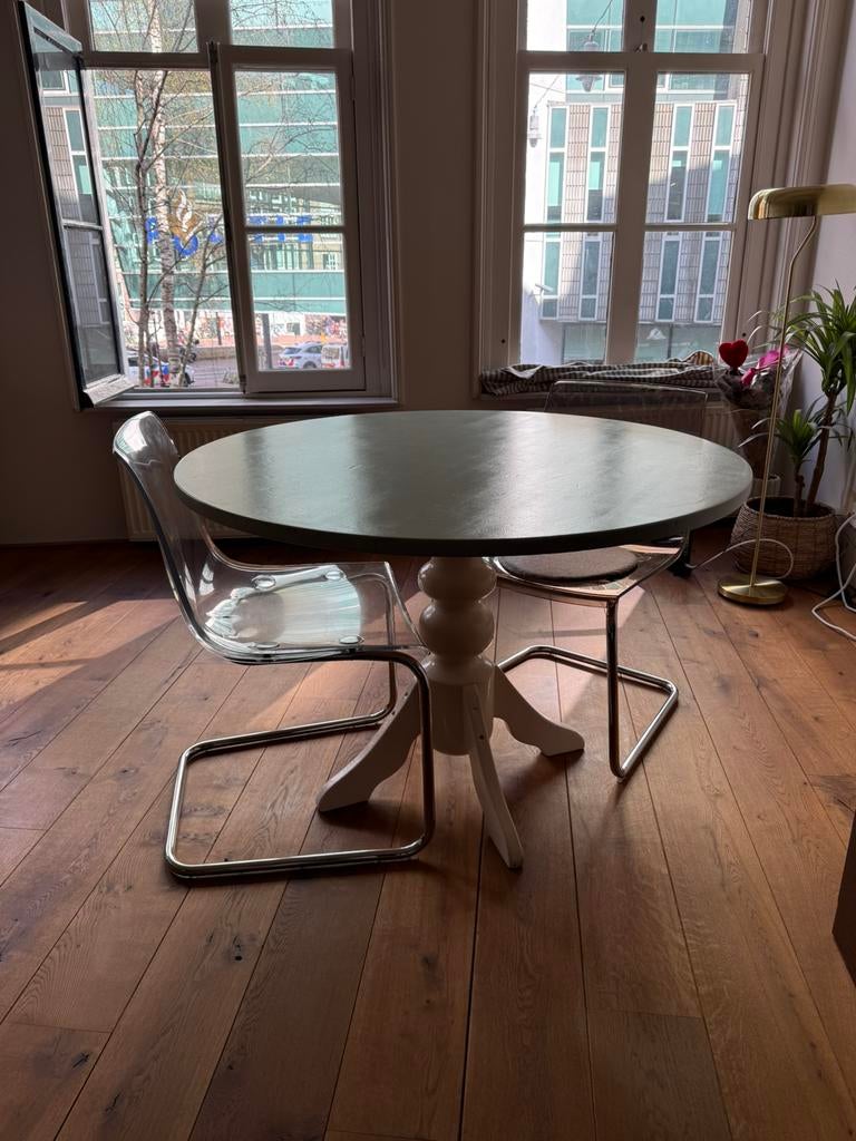 Round Dining Table (110cm) – Minimal & Bright, 100 tot 150 cm, Rond, Ophalen of Verzenden, Zo goed als nieuw